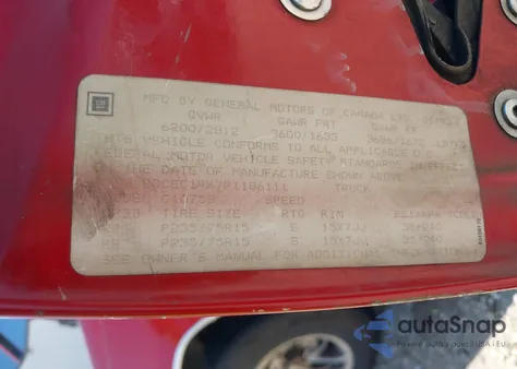 1993 Chevrolet C-Series z USA, uszkodzony, nr VIN GCEC19K7P11861111